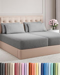 Split King 7 Piece Sheet Set - Comfy, Breathable & Cooling - Hotel Luxury Bedding for Women, Men, Kids, Teens and Children - 1 Flat & 2…
