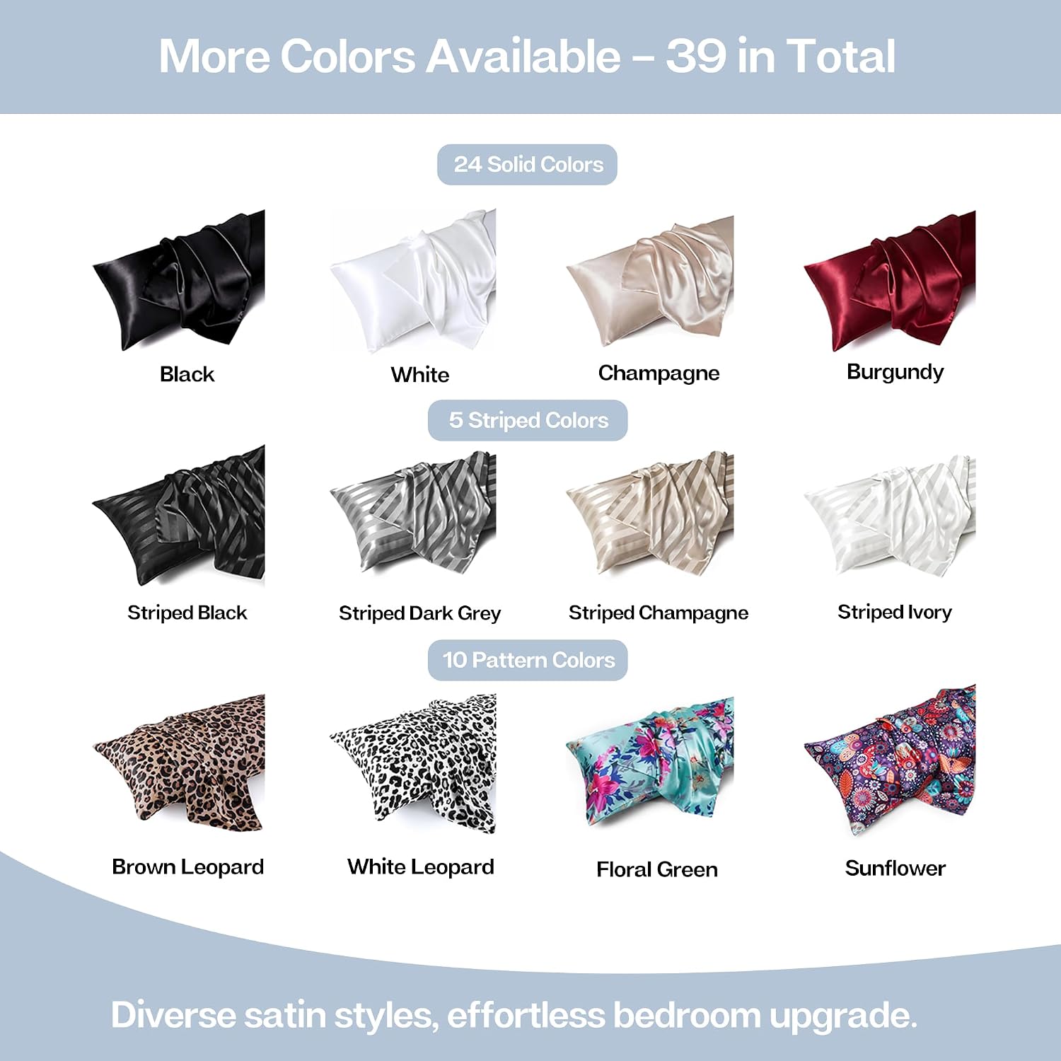 MR&HM Satin Body Pillow Cover, Soft and Breathable Body Pillow Case with Envelope Closure, Cooling and Silky Long Pillowcase for Hair and…
