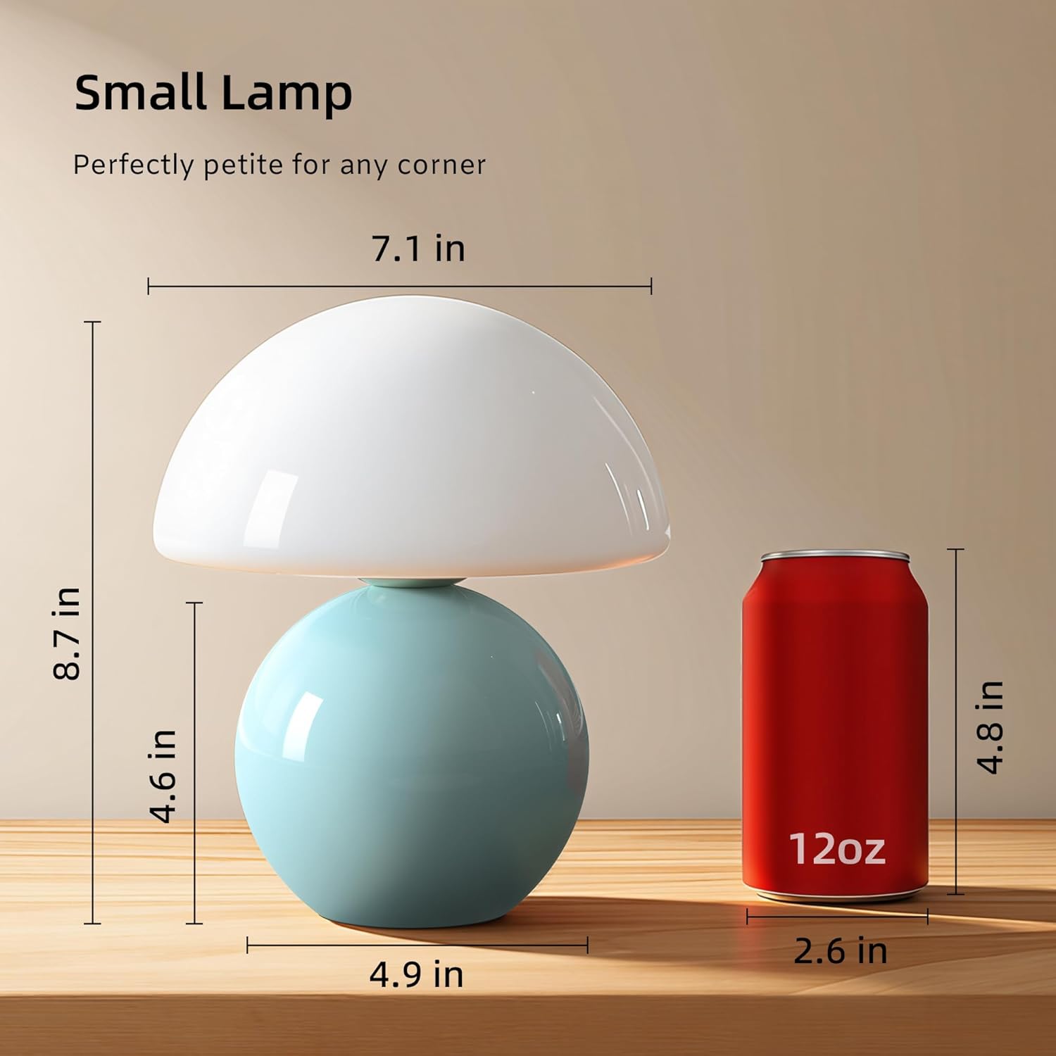 Dawnwake Mushroom Lamp Table Lamp for Bedroom, Desk Bedside Small Lamps for Living Room Night Stands, Mushroom Decor Cute Mini Modern Mid…