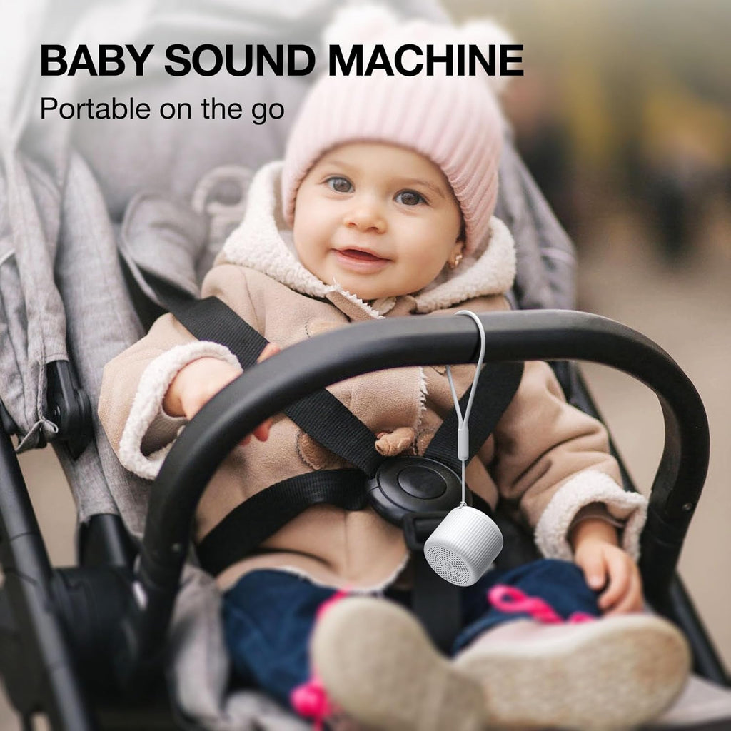 Portable Sound Machine for Baby Adults, LEICEX Travel Sound Machine,15 Non-Looping Sound Timer and Memory Play, Mini White Noise Machine…