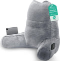 Sasttie Reading Pillow, Pillows for Reading or Relaxing – Ergonomic Support for Head, Neck, Back, and Lumbar, 21-Inch, Dark Grey Grey