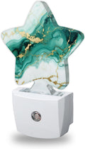 Green Gold Marble Night Lights Plug Into Wall Decorative, Modern Abstract Sleep Friendly Lamp, Energy Efficient Dusk-to-Dawn Sensor…