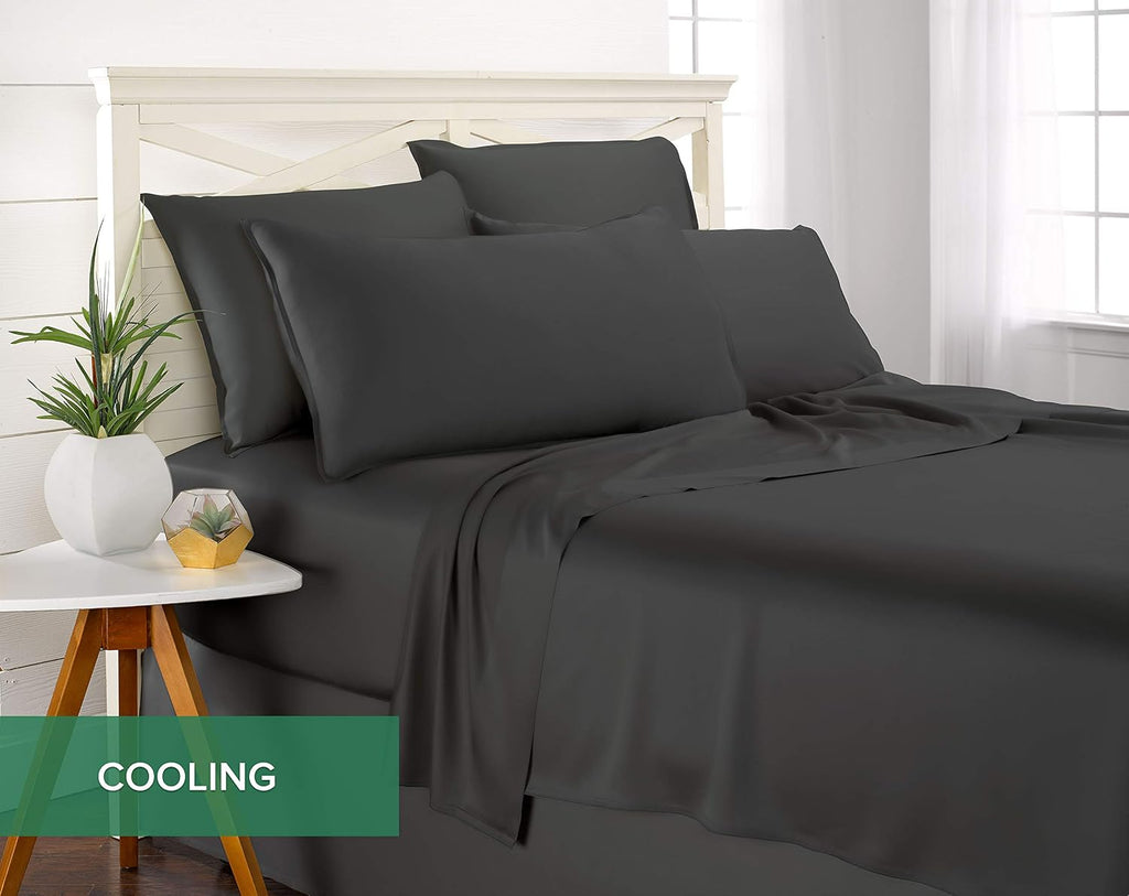 PureBamboo Pure Bamboo Twin XL Sheets, Genuine 100% Organic Viscose Derived from Bamboo Bed Sheet Set, Luxuriously Soft & Cooling, Double S…