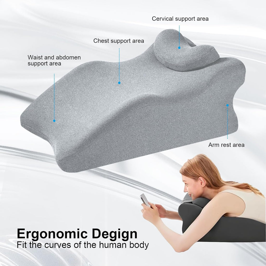 YSOGTDE Memory Foam Wedge Pillow for Sleeping, Reading and Back Support, Intimacy Butt Pillow Ergonomic Bed Pillow for Acid Reflux,…