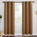 NICETOWN Sleek Blackout Curtains 78 inches Length for Small Windows, 2 Panels, Gold Brown, W42 x L78 -Inch, Noise Reducing and Block…