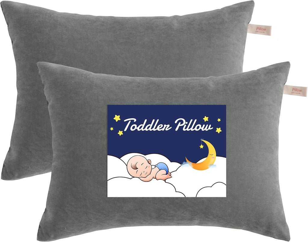 Ntbay Toddler Pillows, Down Alternative 13"x18" Pillow, Machine Washable - Soft and Breathable Travel Small Pillows for Sleeping, Ideal for…