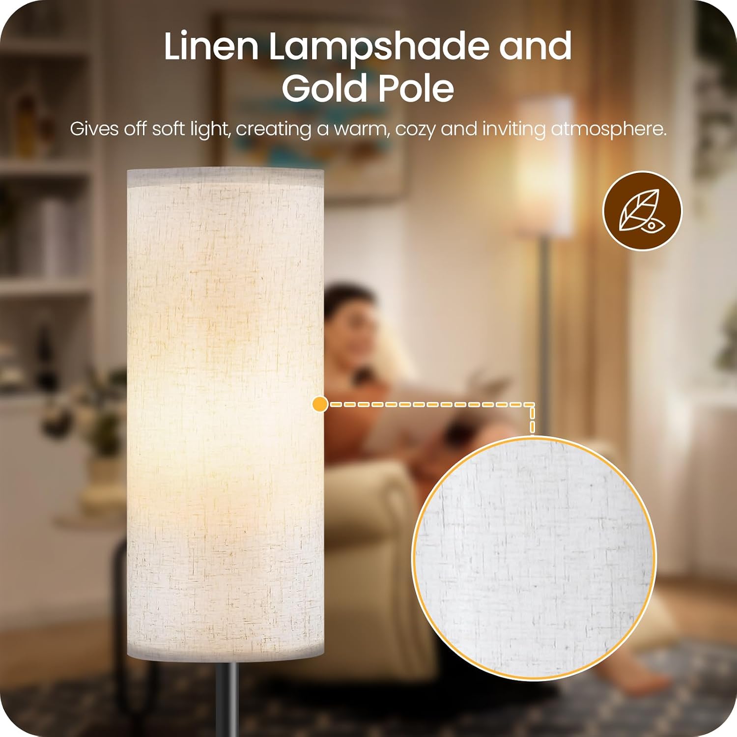 2 Pack Dimmable Floor Lamps for Living Room with 2 Remotes and Foot Switch, Corner Floor Lamp, Standing Tall Lamp, 10W 900LM LED Bulb…