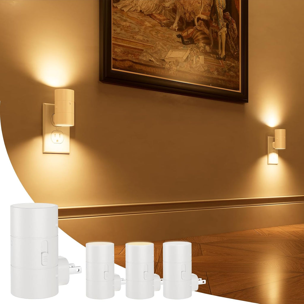 Niorsun Night Lights Plug into Wall, Dimmable with 3 Color Modes & Auto On/Off Sensor, Ultra- Nightlight for Hallway, Bathroom, Bedroom…