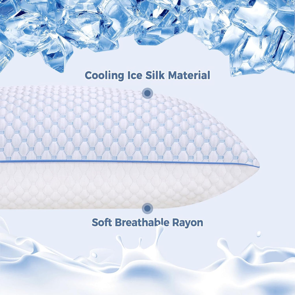 OSBED Cooling Adjustable Shredded Memory Foam Body Pillow - Temperature-Regulating for All Sleepers with Dual Airflow…
