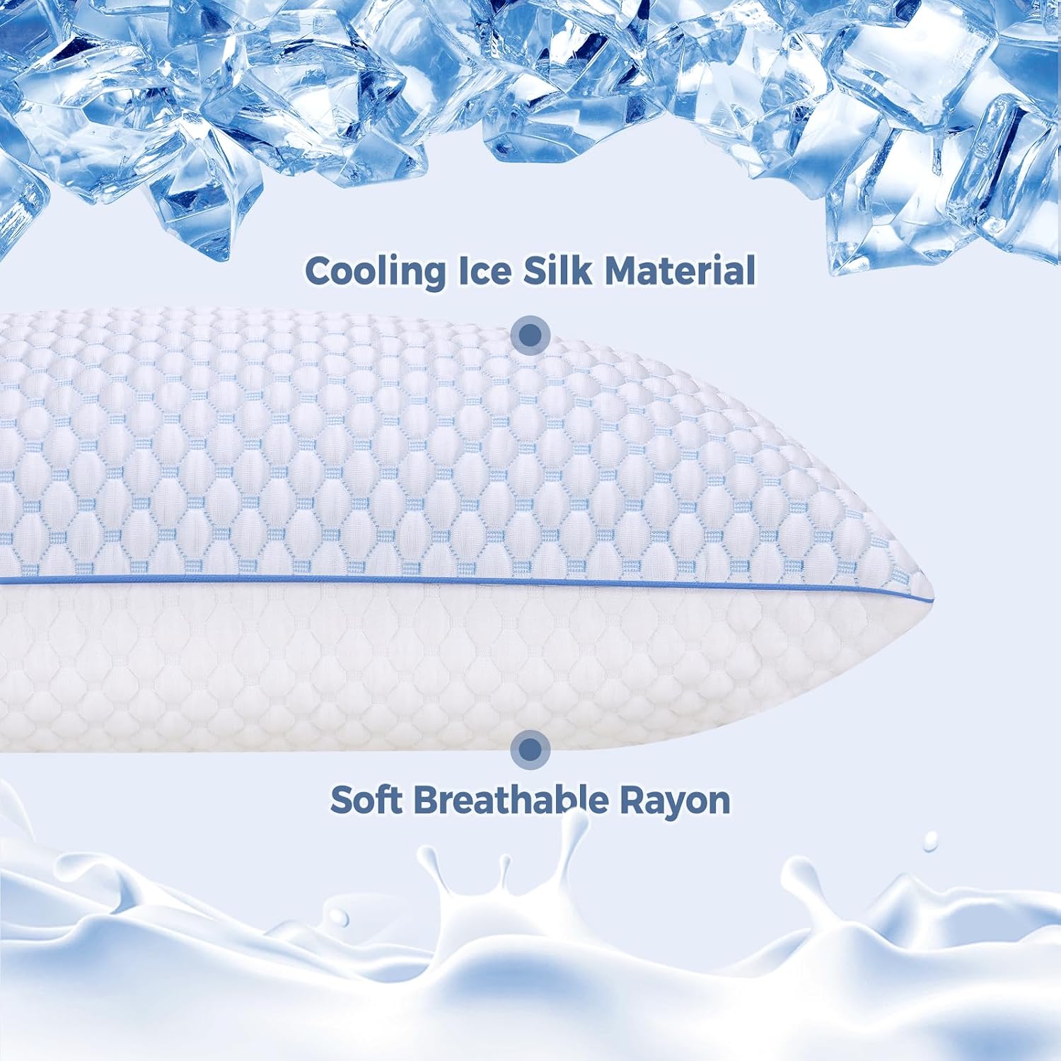 OSBED Cooling Adjustable Shredded Memory Foam Body Pillow - Temperature-Regulating for All Sleepers with Dual Airflow…
