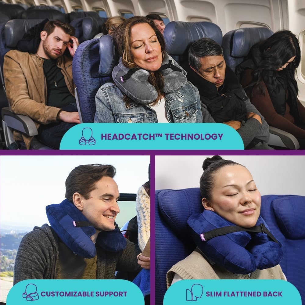 Cabeau Inflatable Travel Pillow – Air TNE – Adjustable, Lightweight, and Supportive for Sleeping on Airplanes, Trains, and Cars– Customized…