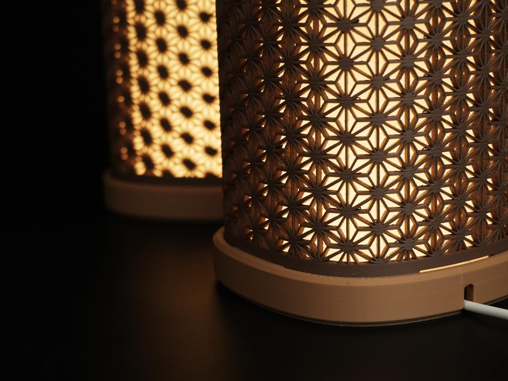 Contemporary Style Table Lamp, Bedside Night Light, Cylindrical Cutout Pattern Shade, Includes Light Source (Small, 1 PC)