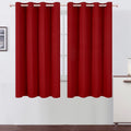 Lemomo Red Blackout Curtains/52 x 63 Inch/Set of 2 Panels Room Darkening Curtains Thermal Insulated Living Room Curtains 63 Inch Red