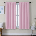 Simplebrand Ava Pink Blackout Curtains for Bedroom 63 Inch Length 2 Panels Set, Solid Thermal Insulated Energy Saving Rod Pocket Window Tre…