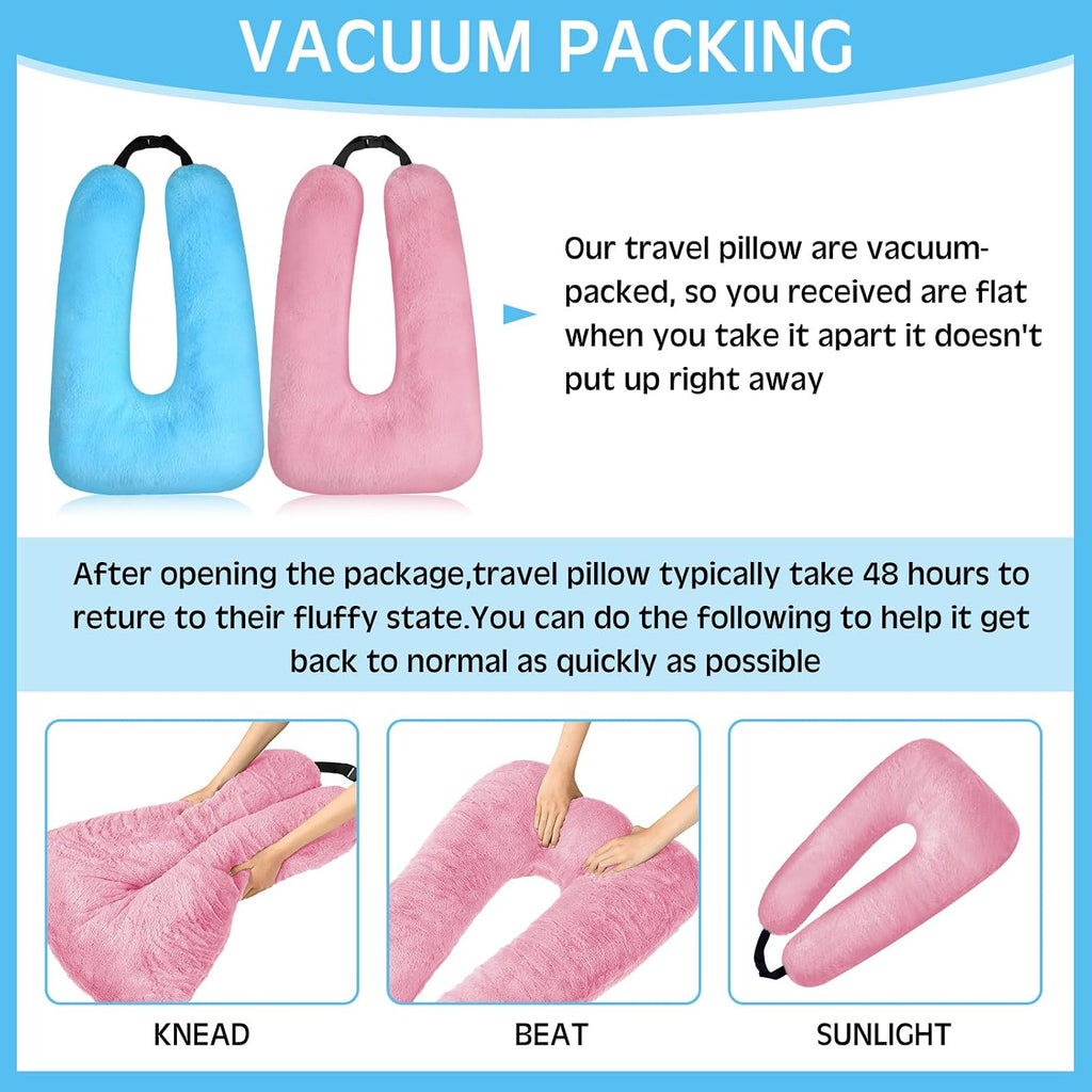 home Barydat 2 Pcs Car Travel Pillow for the Back Seat 28 x 18 in Sleeping Reading Pillows for Distance Travel Car Cushion for Kids Adults…