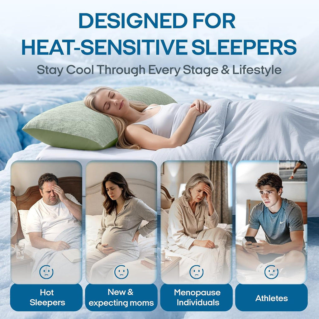Zonli Cooling Body Pillowcase for Hot Sleepers, Breathable Body Pillow Cover, Double-Sided Cooling Fabric, Soft Silky Touch, Ideal for Nigh…