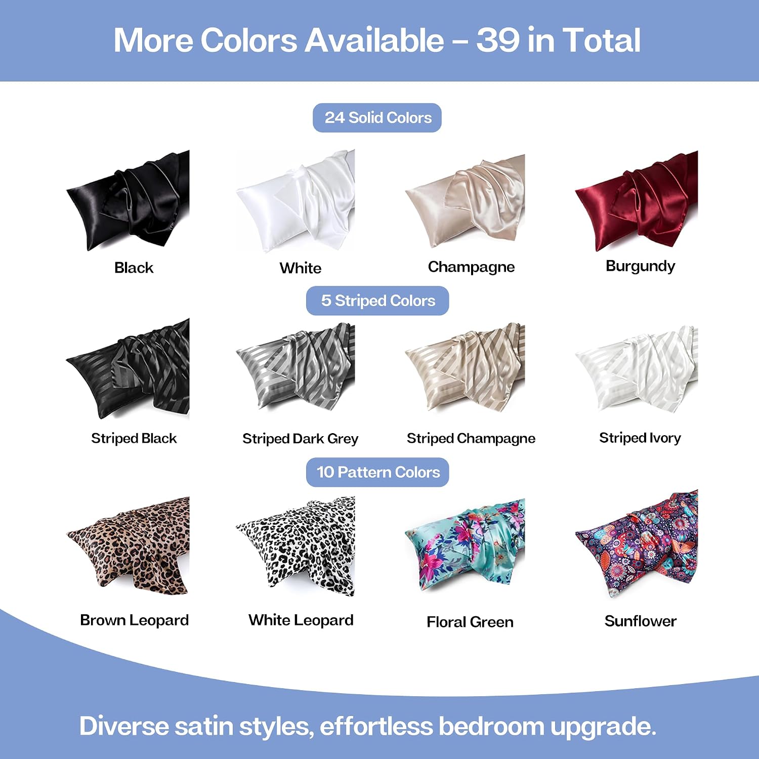 MR&HM Satin Body Pillow Cover, Soft and Breathable Body Pillow Case with Envelope Closure, Cooling and Silky Long Pillowcase for Hair and…