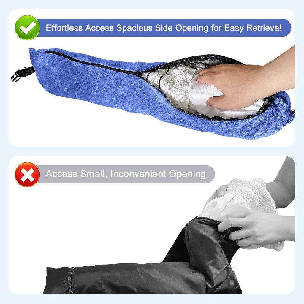 2Pack Stuffable Travel Pillow for Extra Luggage, Velvet Travel Neck Pillow with Adjustable Neck Size, Fits About 6 T-Shirts Travel…