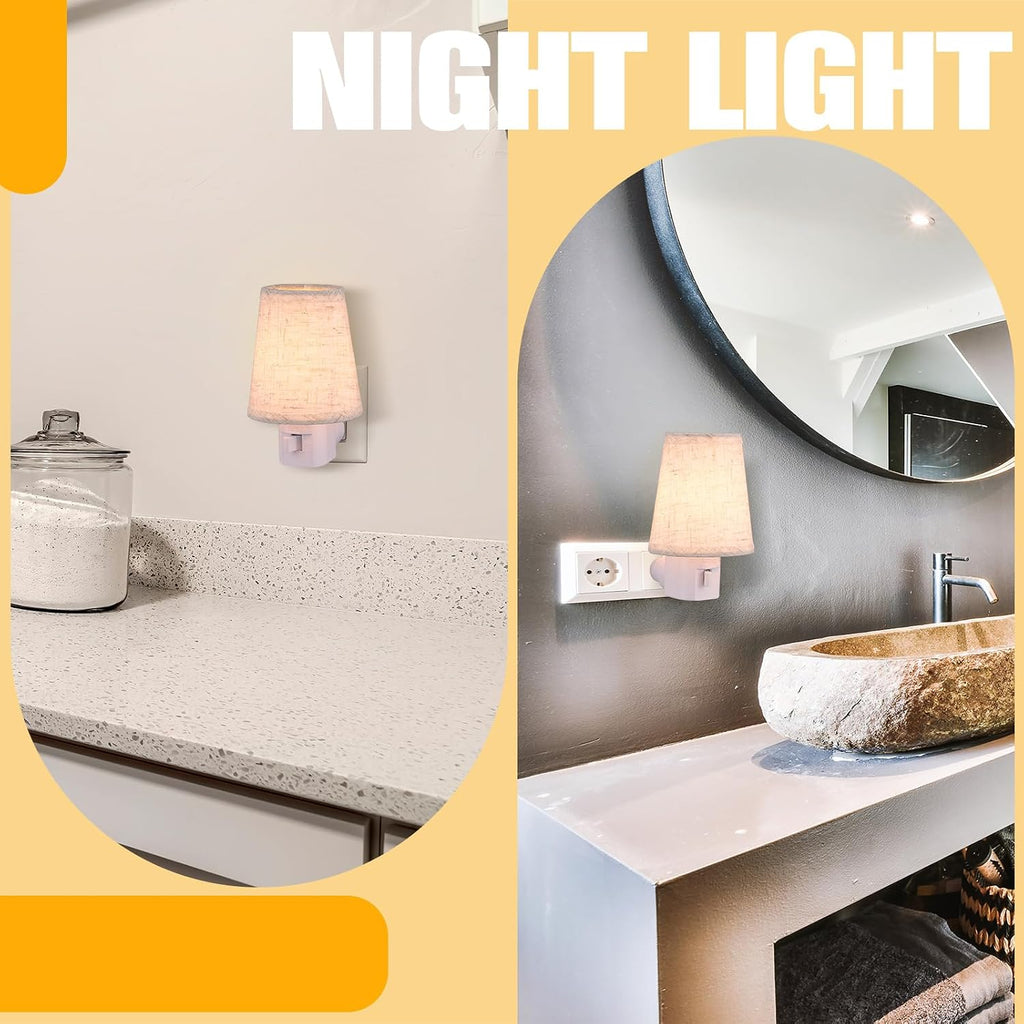4 Pack Vintage Night Light Plug in Night Lights with On/Off Switch E12 Base Socket 360 Degree Swivel Plug LED Rustic Farmhouse Nightlight…