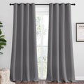Nicetown Bedroom Blackout Curtains Panels, 1 Pair, 55 inches by 108 Inch, Grey, Triple Weave Energy Saving Thermal Insulated Solid Grommet…