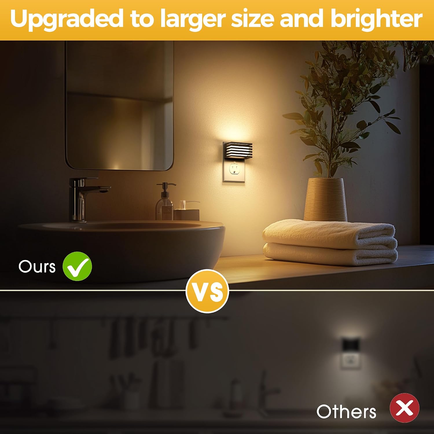 L LOHAS LED Night Lights Plug into Wall, 2 Pack Modern Night Light with Dusk to Dawn Sensor, Dimmable Plug in Night Light, Adjustable…