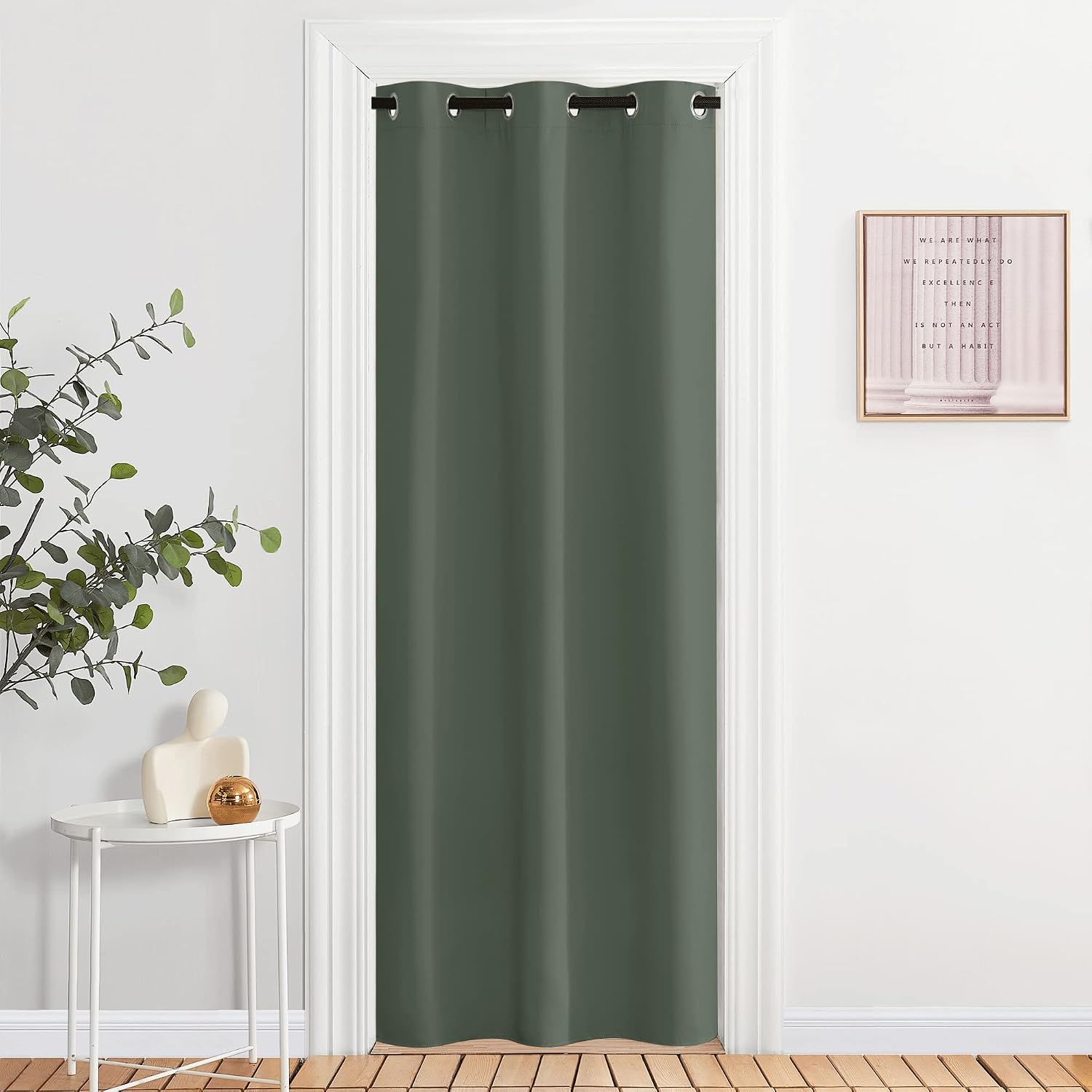 NICETOWN Dark Mallard Blackout Room Darkening Window Curtain Thermal Insulated Solid Grommet Blackout Curtain/Drape for Living Room…