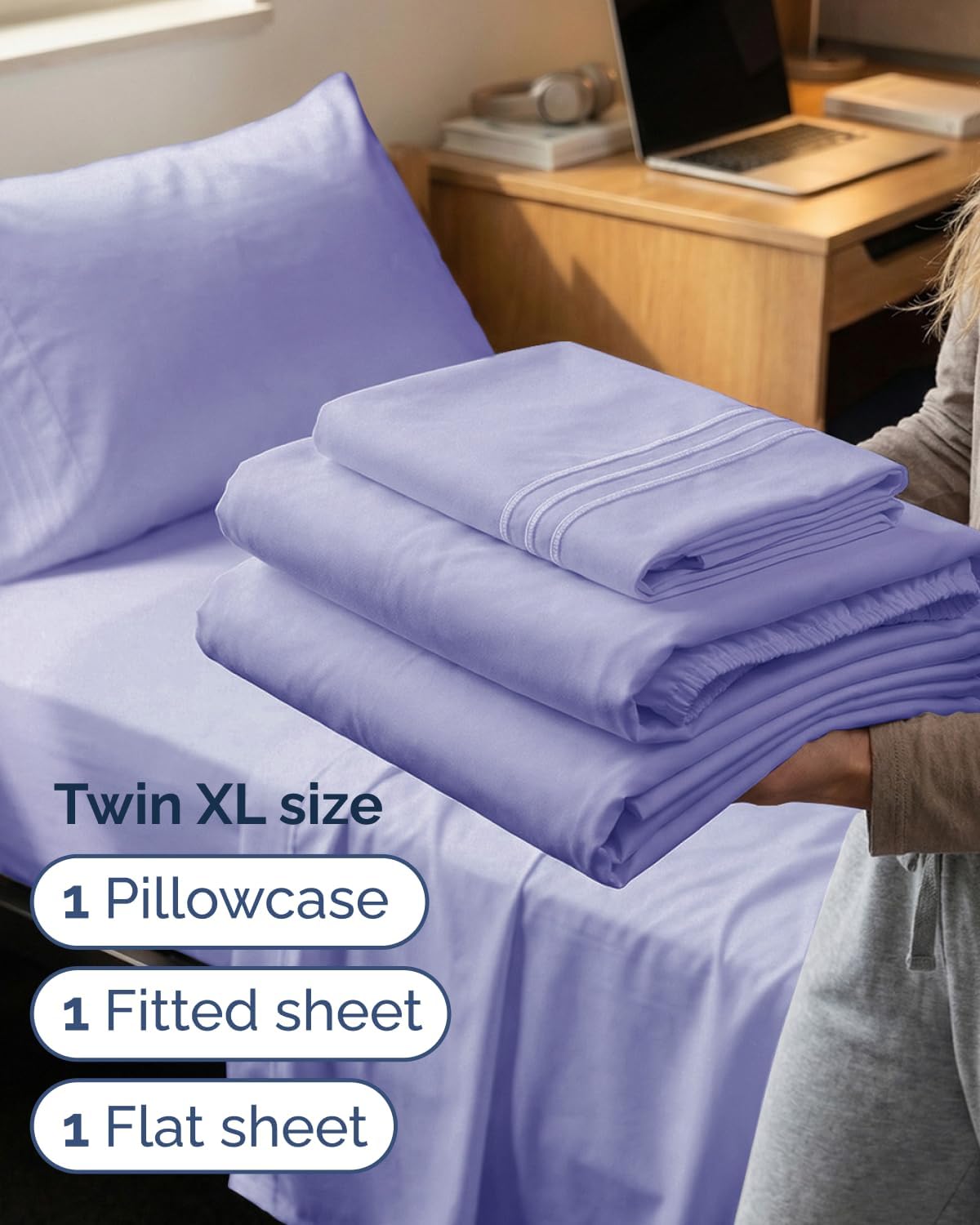 Twin XL Size 3 Piece Sheet Set - Comfy Breathable & Cooling Sheets - Hotel Luxury Bed Sheets for Women & Men - Deep Pockets, Easy-Fit…