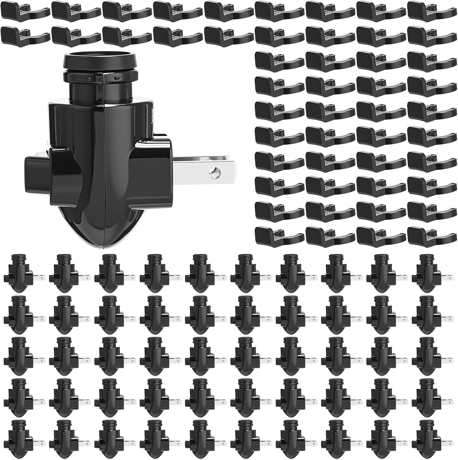 Tuanse 50 Sets Plug in Night Light Module Night Light Base with Shade Mounting Clip Plastic Lights Rotating Base for Making Your Own…