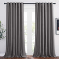 Nicetown Bedroom Blackout Curtains 95 inch Length - Triple Weave Energy Saving Thermal Insulated Solid Grommet Blackout Draperies for Patio…