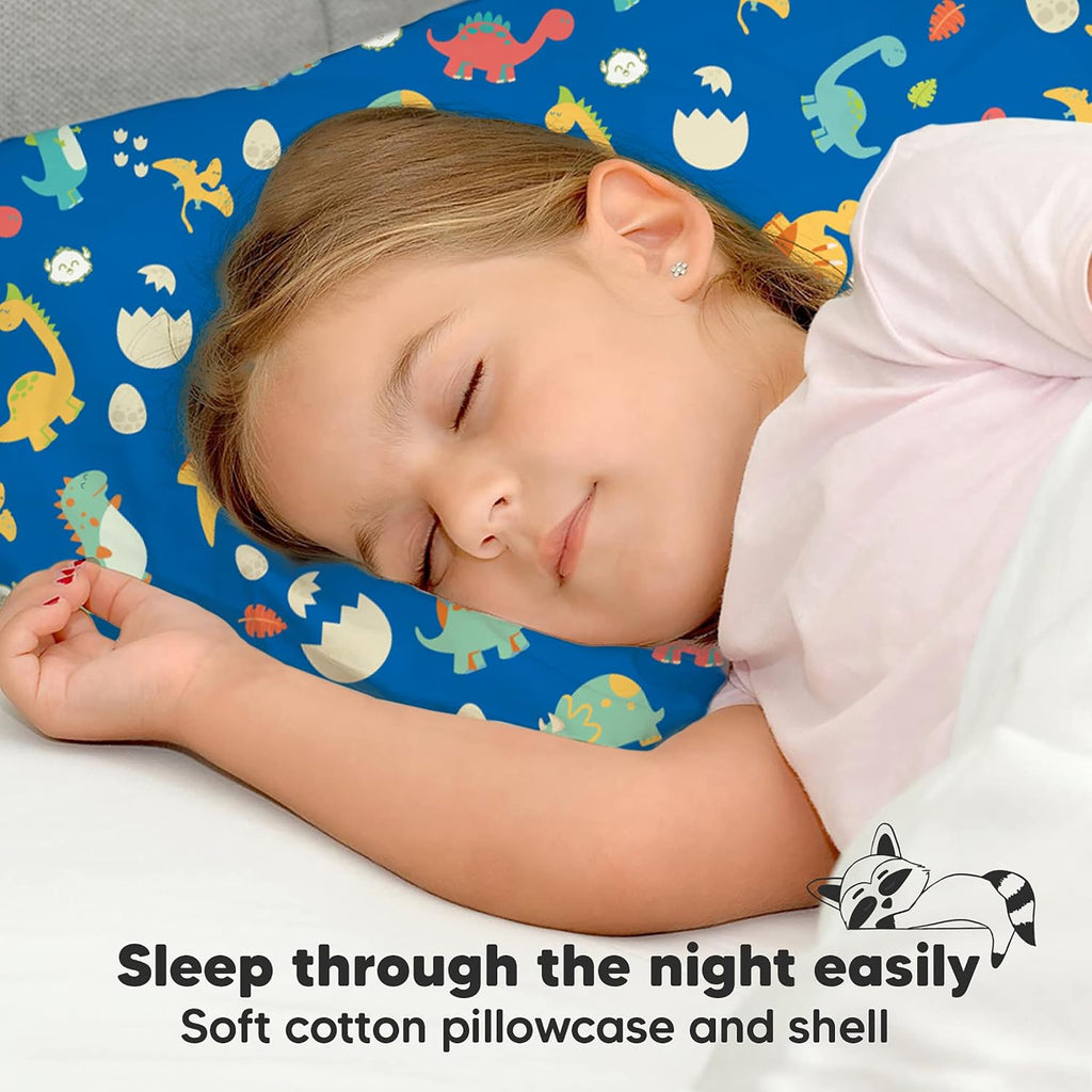 Toddler Pillow with Pillowcase - 13x18 My Little Dreamy Kids Travel Bed Pillows for Sleeping, Organic Cotton Small Pillowcase, Soft &…