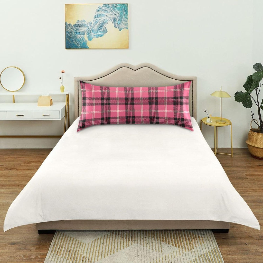 Black Buffalo Plaid Pillow Covers Silk Pillowcase for Hair and Skin with Envelope Closure Satin Pillowcase Queen Size Pillow Case for…