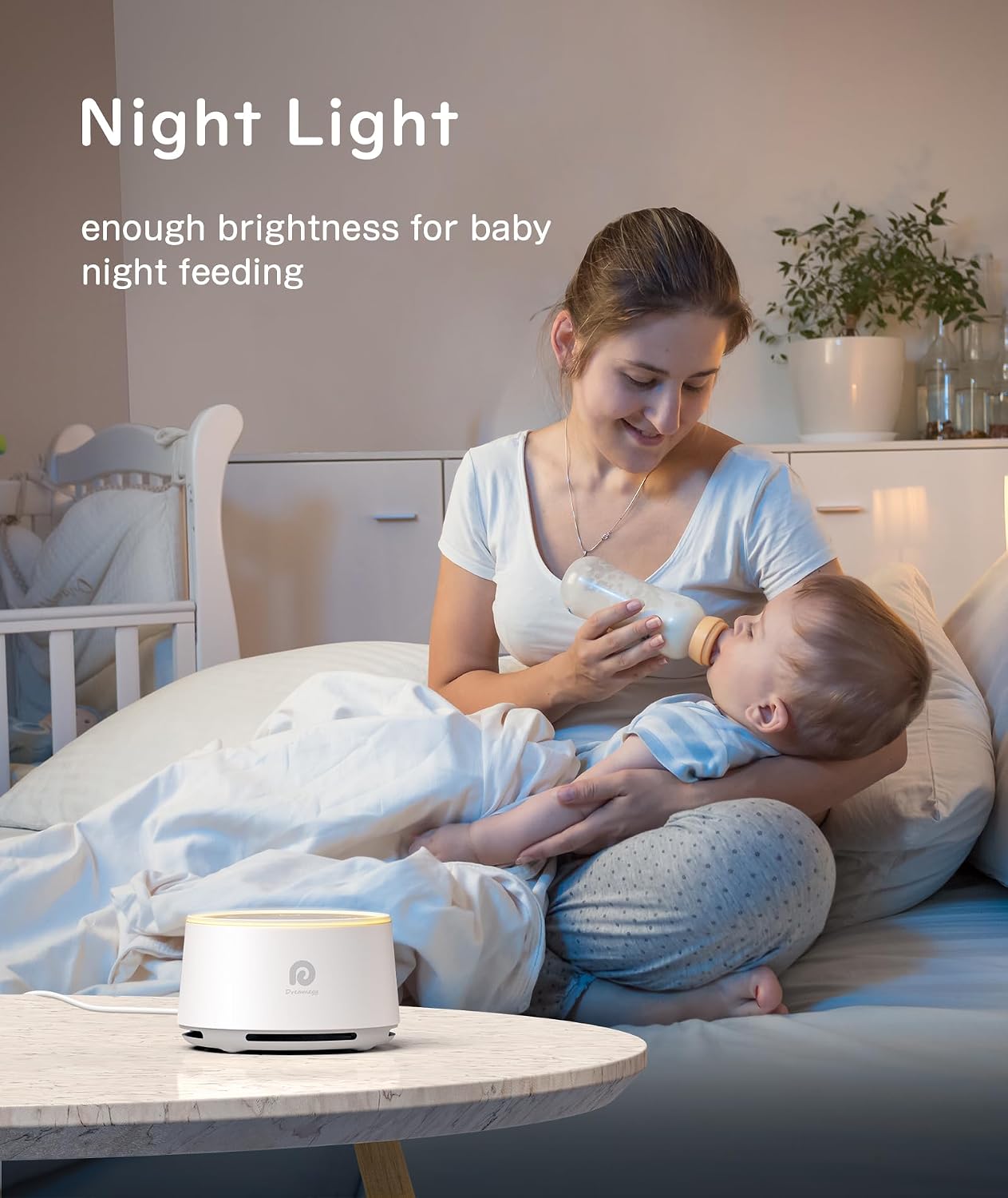 Dreamegg D1 Sound Machine Baby - White Noise Machine for Baby with Night Light, 24 High Fidelity Sounds, Timer & Memory Feature, Noise Mach…
