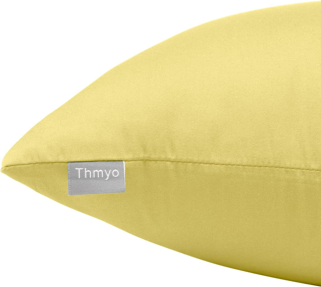 Thmyo 4-Pack 100% Cotton Comfortable Solid Decorative Throw Pillow Case, Square Cushion Cover Pillowcase Sublimation Blank Pillow Covers DI…