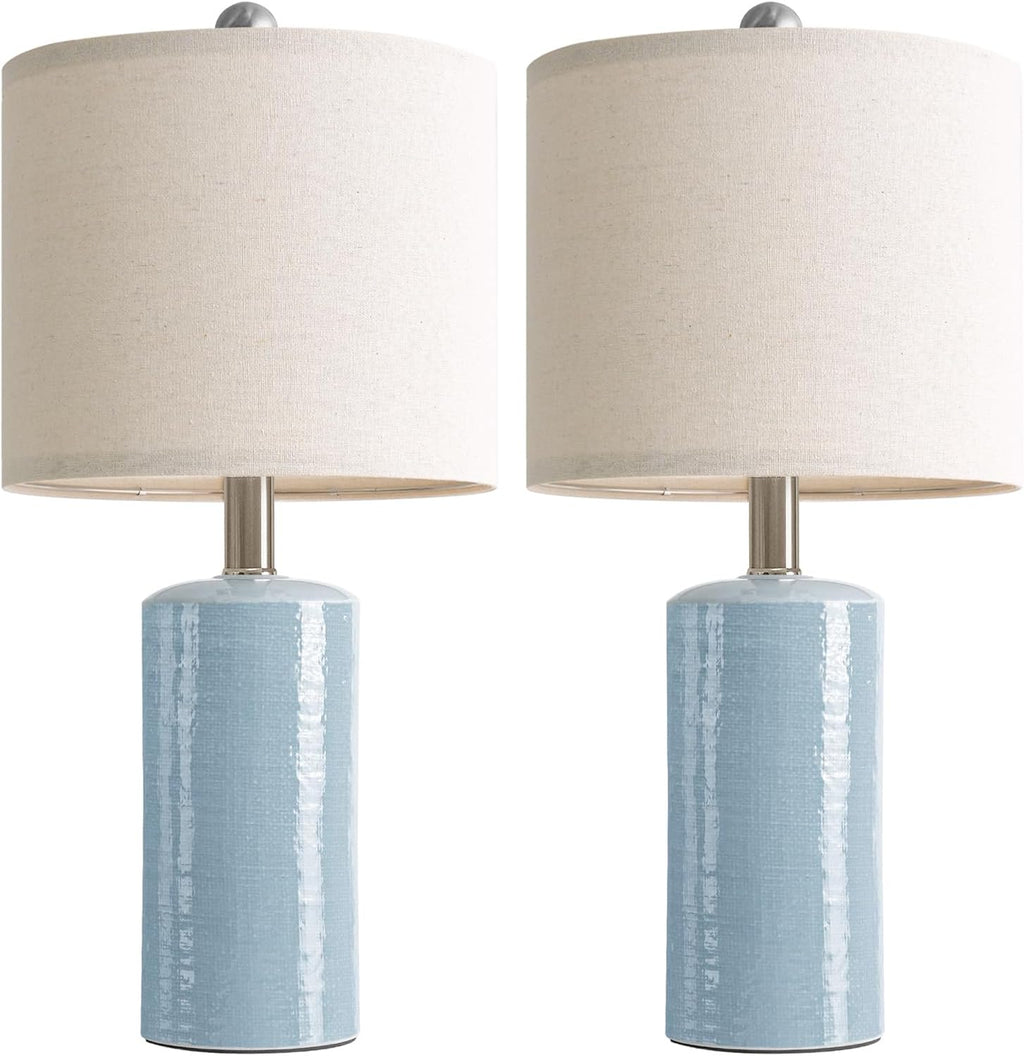 G-SAFAVA 20.5" Small Table Lamps for Living Room Lamp Set of 2 Ceramic Lamps for Bedroom Bedside Lamps Modern Boho Lamps for Night Stands…