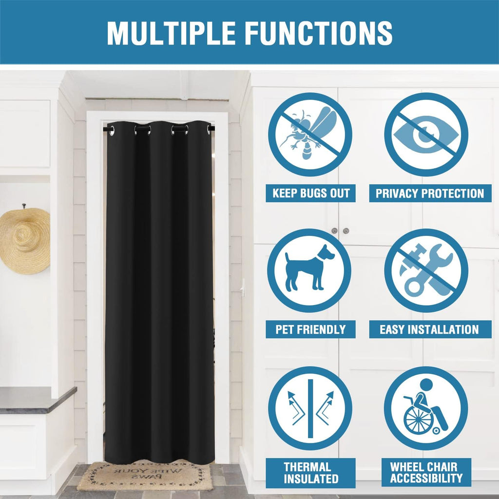 H.VERSAILTEX Doorway Curtain Blackout Closet Door Curtain Room Divider Window Treatment Curtain for Bedroom Thermal Insulated P…