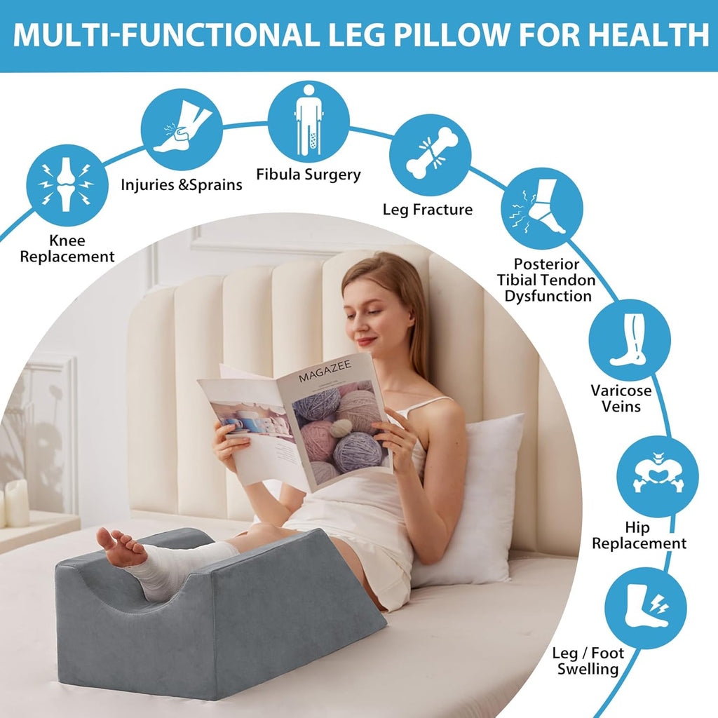 Megcxit Leg Pillow Elevation Blood Circulation, Wedge Pillow for Legs Swelling, Knee Pillow Wedge Post Surgery, Leg Elevation Pillows for A…