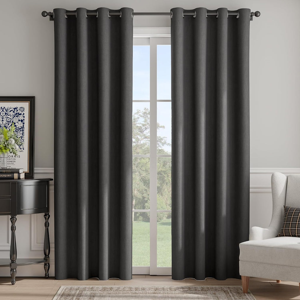 Nicetown Room Darkening Draperies Curtains Panels, 2 Panels Grey W52 x L84 Grey