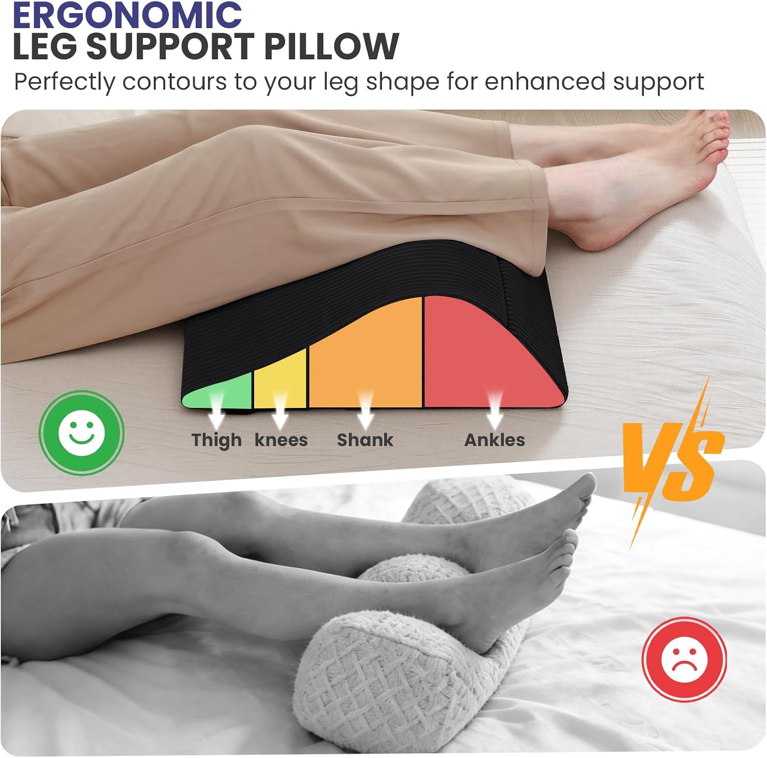 idee-home Recliner Leg Rest Cushion, Recliner Footrest Extender Pillow with Removable Corduroy Cover, 2 in 1 Foldable Ergonomic Foot…