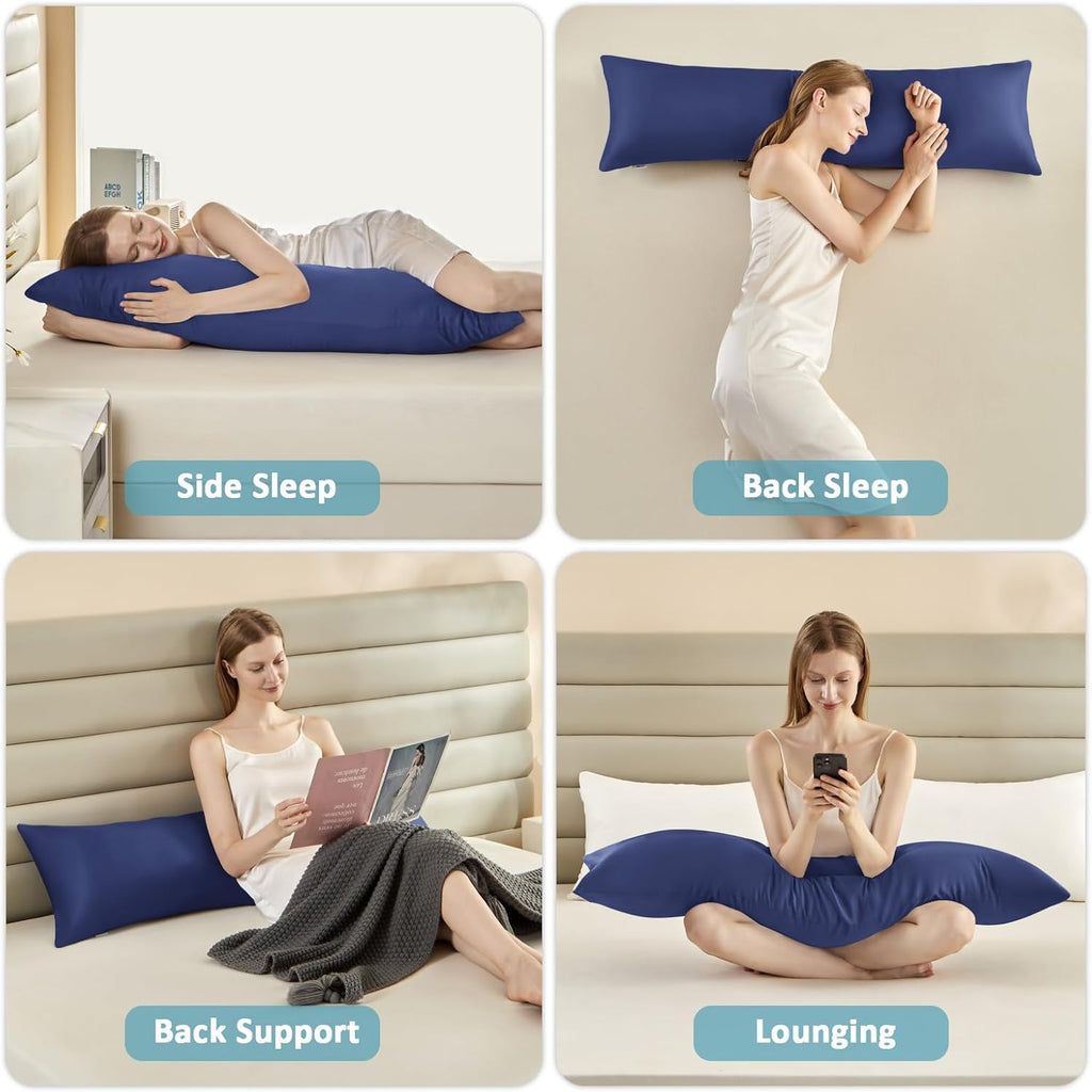 Mioto Weighted Body Pillow for Adult(48" x 14") - Weighted Pillow for Better Sleep, Cooling Body Pillow with Tencel Cover, Long Pillow for…