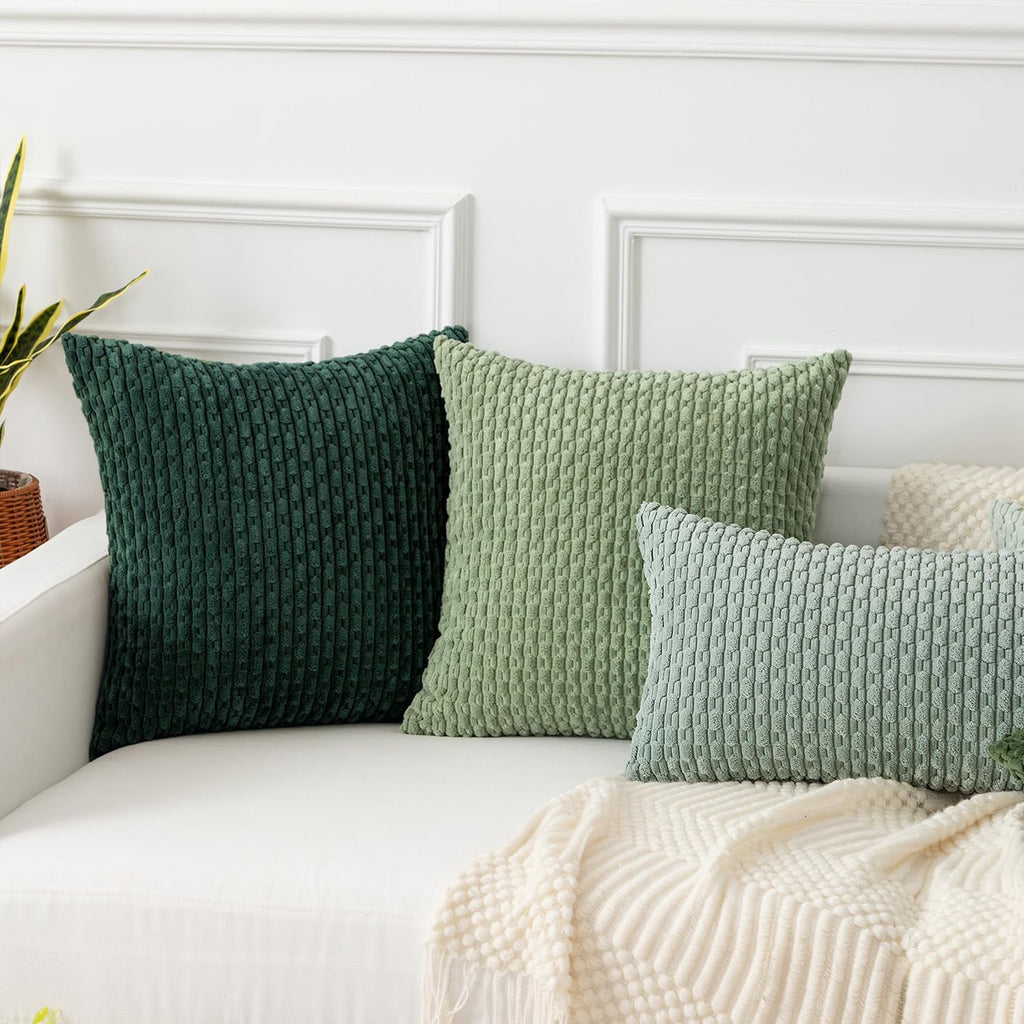 KevinTextile Kevin Textile 12x24 Inch Pillow Cover 1 Pack Boho Christmas Decorative Soft Striped Corduroy Lumbar Farmhouse Color Accent Rec…