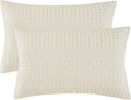 Phf 100% Cotton Waffle Pillow Shams California King Size, 2 Pack 20" x 40" Soft Skin-Friendly Pillowcases, No Filling, Aesthetic Woven and…