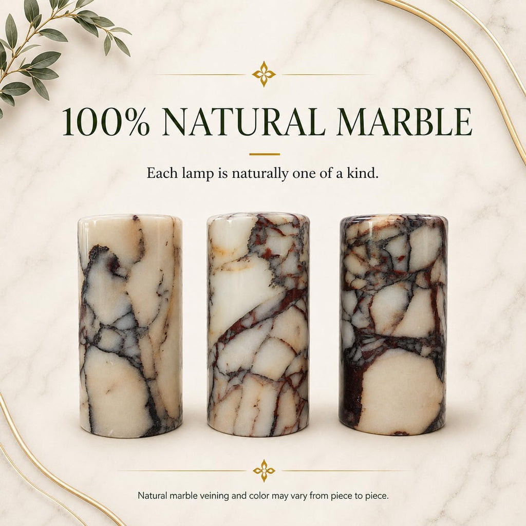 100% Marble Touch Pat Lamp, Unique Natural Stone Small Night Table Lamp, Type-C Rechargeable 3-Way Dimmable Bedside Lamp, Warm Ambient…