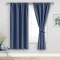 Jiuzhen Blackout Curtains for Bedroom– Thermal Insulated, Noise Reducing Room Darkening Rod Pocket Curtains for Living Room, Set of 2 Panels…