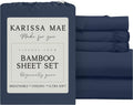 KARISSA MAE Pure Viscose from Bamboo Split King Size Sheet Set | 100% FSC Certified | Luxuriously Soft | Cooling | 18" Deep Pocket…