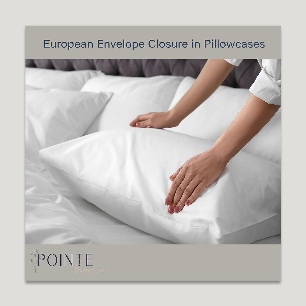 Pointehaven Bedding 4 Pieces California King 100% Cotton Percale Sheets - Printed Bed Sheet & Pillowcase Sets- Soft Cotton Bed Sheets Set -…
