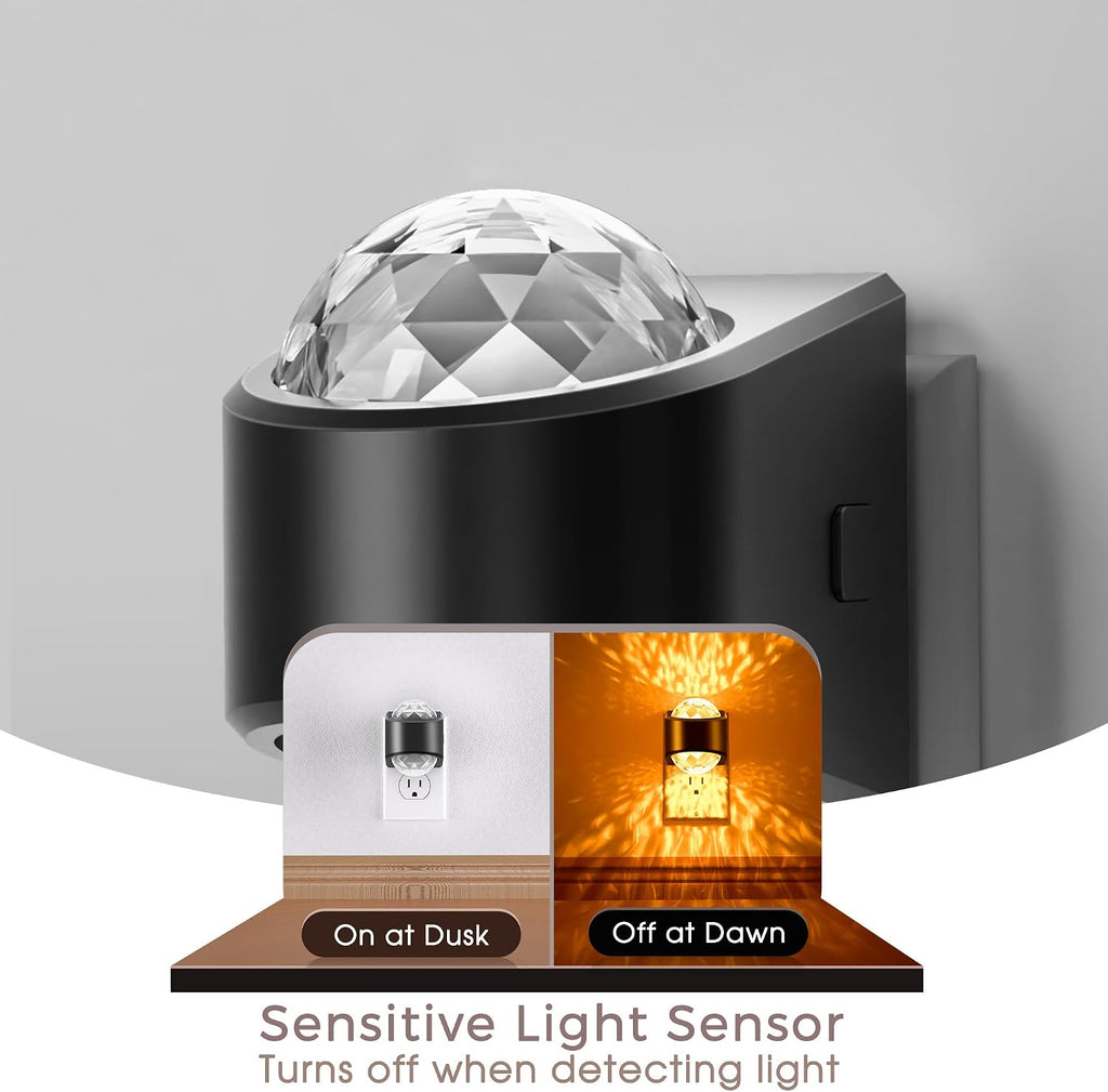 Night Light Plug into Wall, Color Changing Night Light, 3CCT Diamond Design with Galaxy Star Projector, Dusk to Dawn Sensor for Bathroom…