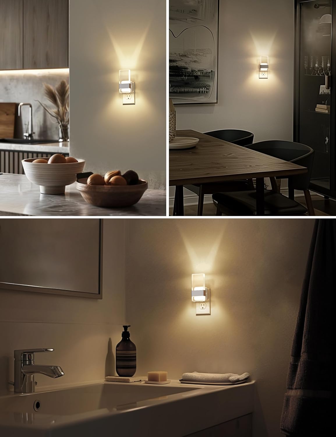 L LOHAS LED Night Light, Night Lights Plug Into Wall, Dusk-to-Dawn Sensor Decorative Night Light, 0-100LM Dimmable Nightlight, LED…