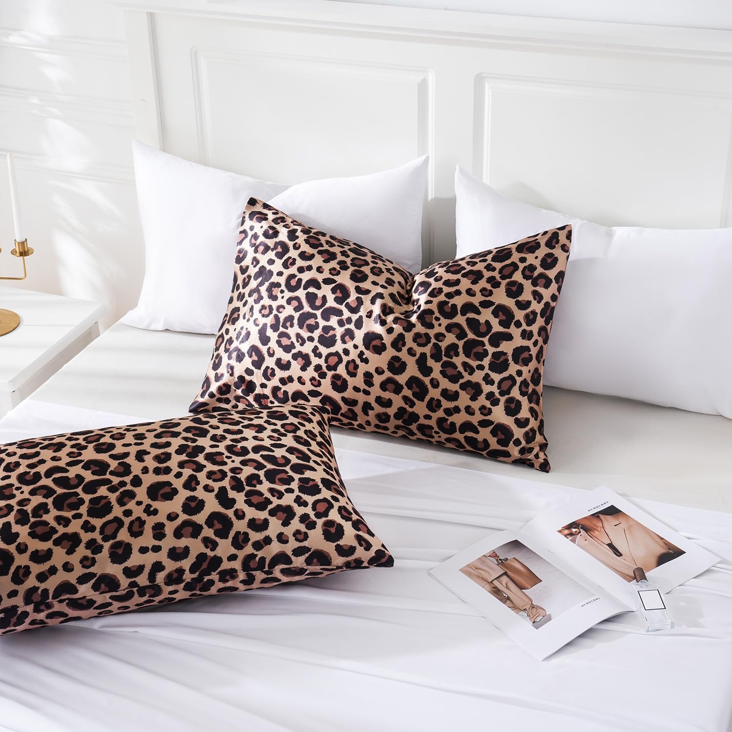 MR&HM Satin Pillowcase for Hair and Skin, Silk Satin Pillowcase 2 Pack, King Size Pillow Cases Set of 2, Silky Pillow Cover with Envelope…