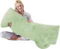 Wsofrlac Large Memory Foam Body Pillow with Removable Long Firm 20x54 Body Pillow Cases for Bed Green Pregnancy Custom Body Pillows Snuggle…