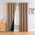 ChrisDowa 100% Blackout Curtains 108 inch Long for Bedroom with Black Liner, 2 Thick Layers Total Blackout Thermal Insulated Grommet Window…